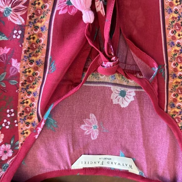 Wayward Fancies Boho Tassel Front Multicolor Dress Size Large - Picture 12 of 12